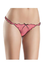 Low-Rise Ruffled Mesh Thong