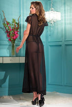 Gown with Lace Capped Sleeves