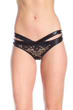 Crotchless briefs In Sheer Floral Lace