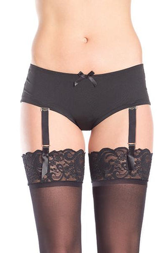 Boyshort with Removable Garter Straps