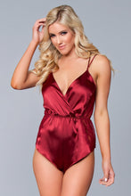 Sarai Satin Romper Burgundy