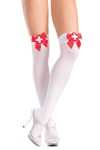 Thigh Highs Red Ribbon
