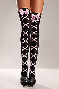 Crossbones Thigh Highs