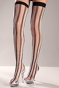 Vertical Striped Thigh Highs