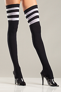 Athletic Ribbed Thigh Highs