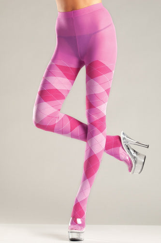 Bubblegum Argyle Pantyhose