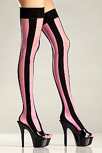 Opaque Woven Thigh Highs