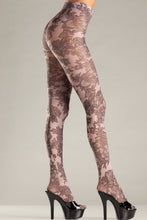 Opaque Floral Print Pantyhose