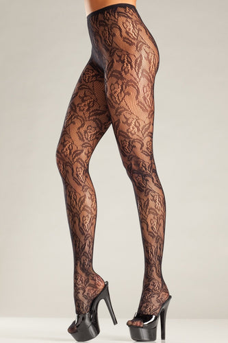 Floral Net Pantyhose