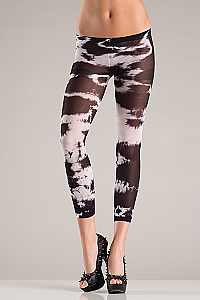White Tie Dye Footless Pantyhose