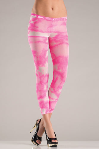 Pink Tie Dye Footless Pantyhose