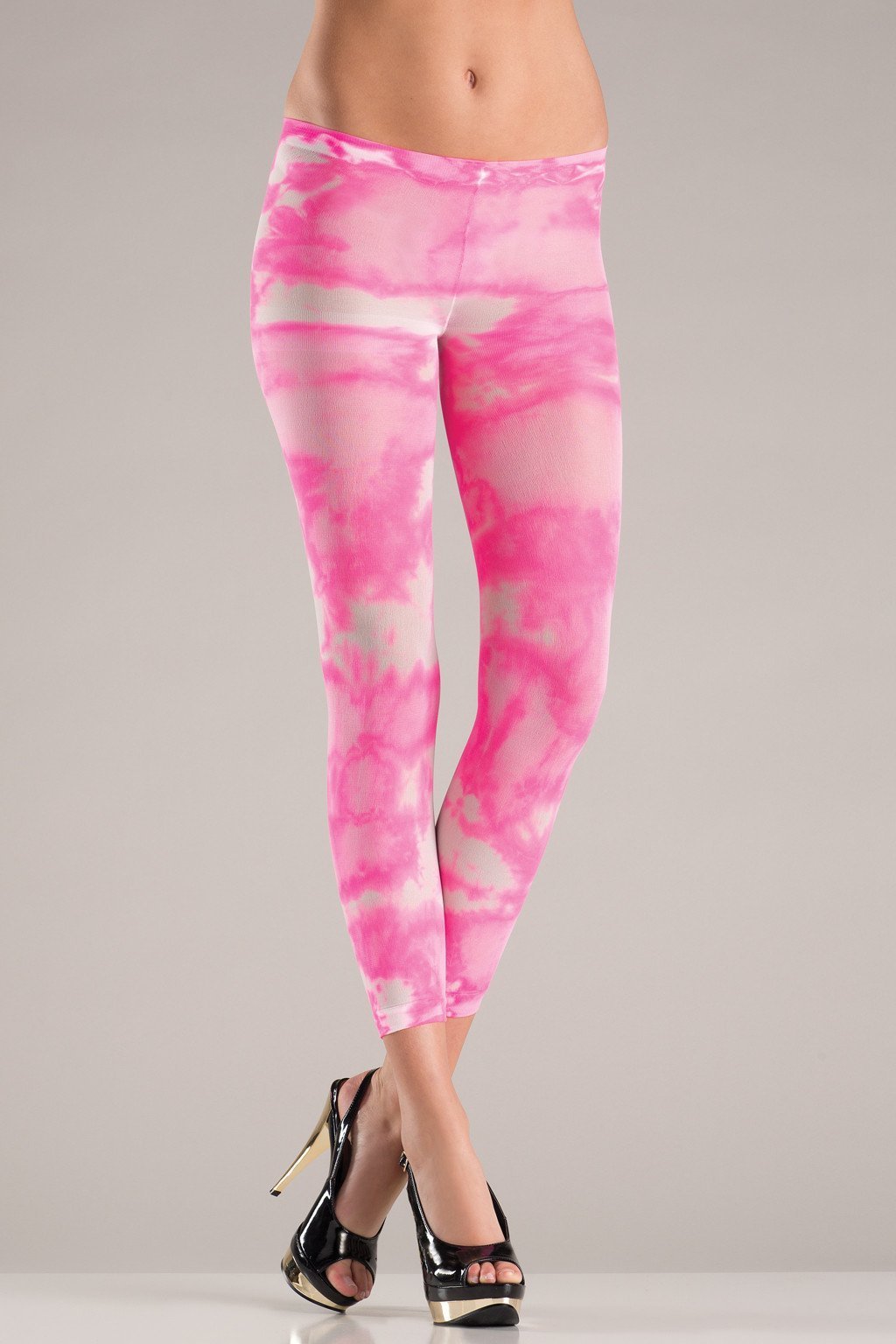 Pink Tie Dye Footless Pantyhose