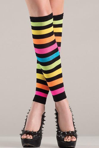 Knee Highs Footless Rainbow Leggings