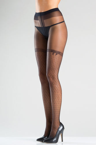 Polkadotted Sheer Tights Pantyhose