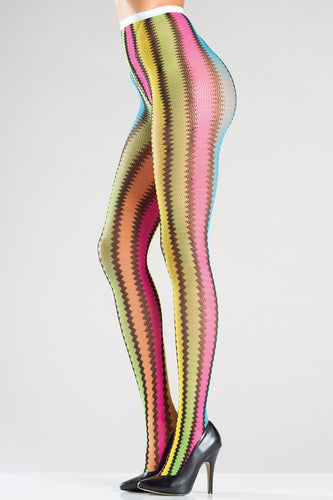 Pantyhose Rainbow Zigzag