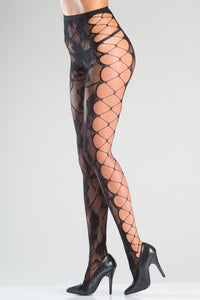 Floral Fishnet Pantyhose