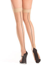 Nude Seamed Thigh Highs