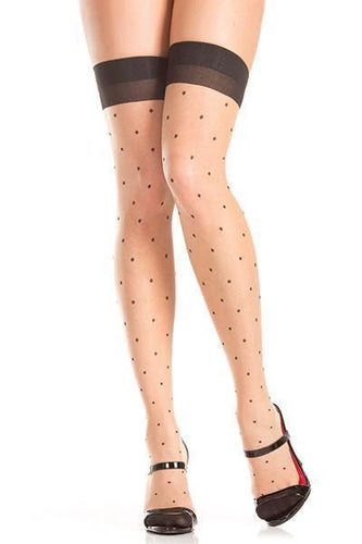 Polkadot Nude Thigh Highs